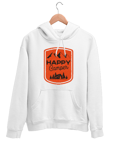 Tisho - TURUNCU KAMP SWEATSHİRT Beyaz Unisex Kapşonlu Sweatshirt