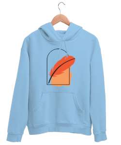 TÜY Buz Mavisi Unisex Kapşonlu Sweatshirt