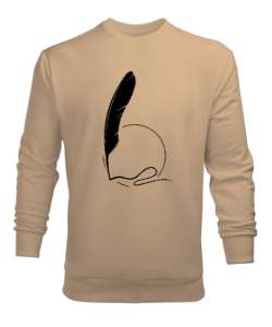 Tüy ve İzi Camel Erkek Sweatshirt