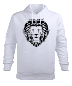 Two faces of the lion Erkek Kapüşonlu Hoodie Sweatshirt