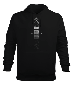 Typography Echo Erkek Kapüşonlu Hoodie Sweatshirt