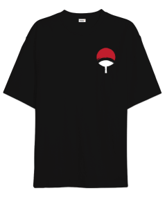 uchiha amblem desenli Oversize Unisex Tişört