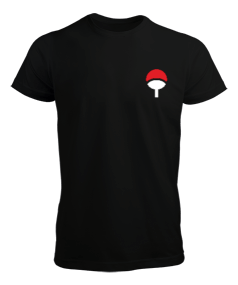 Uchiha Clan logosu baskılı T-Shirt Erkek Tişört