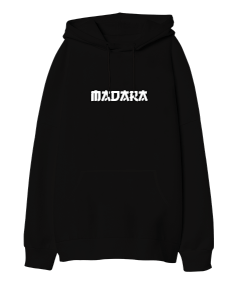 uchiha madara desenli Oversize Unisex Kapüşonlu Sweatshirt - Thumbnail