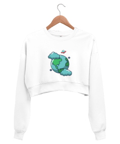 Ufo Kadın Crop Sweatshirt