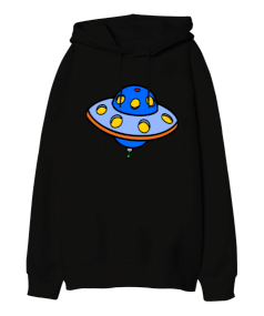 UFO Oversize Unisex Kapüşonlu Sweatshirt