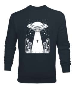 Ufo ve Uzaylılar Füme Erkek Sweatshirt