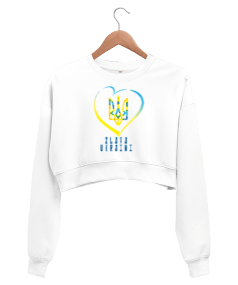 UKRAYNA SEYAHAT ARMA UKRAINE SLAVA UKRAINI UKRAINE YAŞASIN UKRAYNA Kadın Crop Sweatshirt