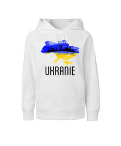 Ukrayna - Ukranie Blu V3 Beyaz Çocuk Unisex Hoodie Kapüşonlu