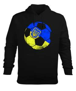 Ukrayna,Ukraine,Ukrayna Bayrağı,Ukraine flag Siyah Erkek Kapüşonlu Hoodie Sweatshirt