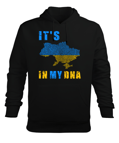 Ukrayna,Ukraine,Ukrayna Bayrağı,Ukraine flag,Ukrayna haritası. Siyah Erkek Kapüşonlu Hoodie Sweatshirt