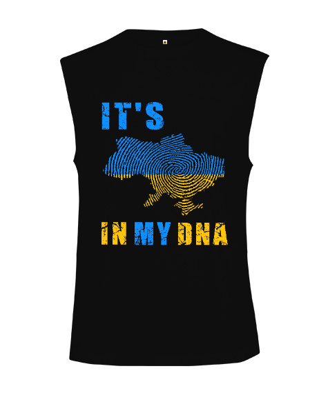 Ukrayna,Ukraine,Ukrayna Bayrağı,Ukraine flag,Ukrayna haritası. Siyah Kesik Kol Unisex Tişört