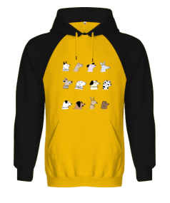 ÜNİSEX HOODİE ŞİRİN KÖPEK DESENLİ SWEATSHİRT Orjinal Reglan Hoodie Unisex Sweatshirt