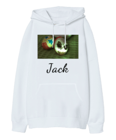 Unisex Jack kapşonlu Oversize Unisex Kapüşonlu Sweatshirt