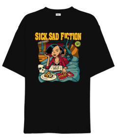 UNISEX Sick Sad Fiction Pulp Fiction Daria Parodi T-shirt Tumblr Grunge Aesthetic Harajuku Oversize Unisex Tişört