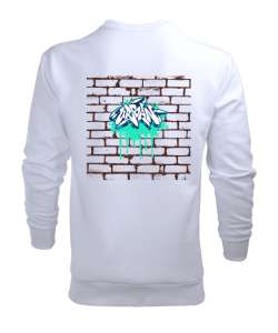 Urban design Beyaz Erkek Sweatshirt