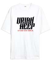 Uriah Heep Rock Müzik Beyaz Oversize Unisex Tişört - Thumbnail