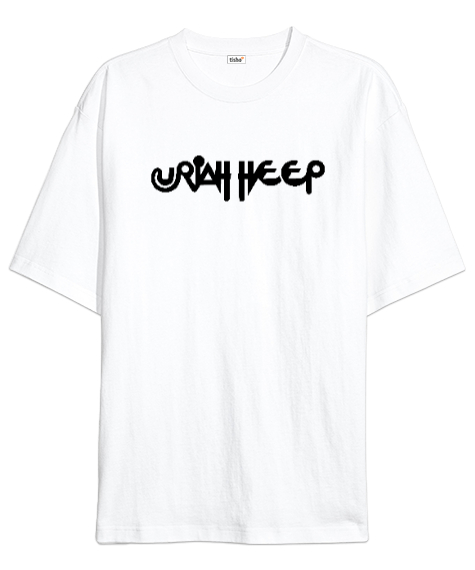 Tisho - Uriah Heep Rock Müzik Beyaz Oversize Unisex Tişört