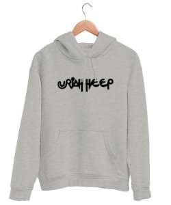 Uriah Heep Rock Müzik Gri Unisex Kapşonlu Sweatshirt