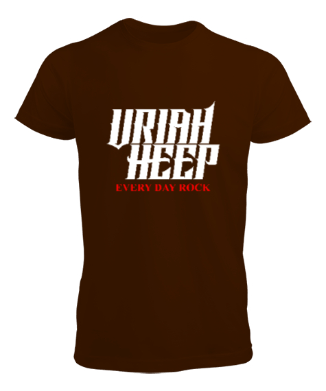 Tisho - Uriah Heep Rock Müzik Kahverengi Erkek Tişört