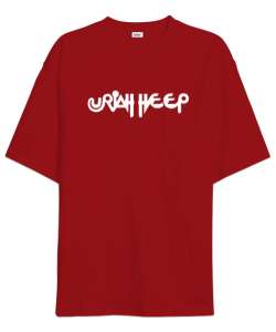 Uriah Heep Rock Müzik Kırmızı Oversize Unisex Tişört