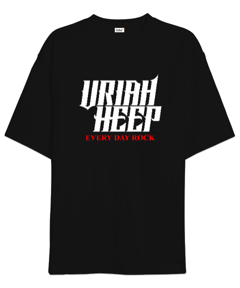 Tisho - Uriah Heep Rock Müzik Siyah Oversize Unisex Tişört