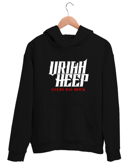 Tisho - Uriah Heep Rock Müzik Siyah Unisex Kapşonlu Sweatshirt