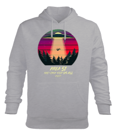 USA Area 51 Tasarım Baskılı Erkek Kapüşonlu Hoodie Sweatshirt