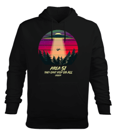 USA Area 51 Tasarım Baskılı Erkek Kapüşonlu Hoodie Sweatshirt
