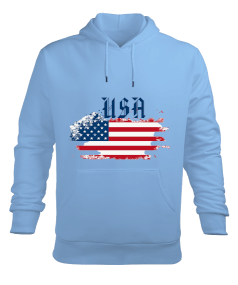 Usa flag Usa Bayrak Erkek Kapüşonlu Hoodie Sweatshirt