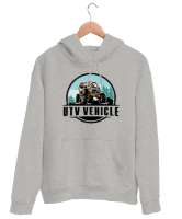 UTV Vehicle - Arazi Aracı Gri Unisex Kapşonlu Sweatshirt - Thumbnail