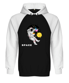 Uzay Baskılı Orjinal Reglan Hoodie Unisex Sweatshirt