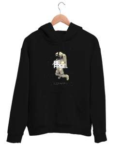 Uzay Siyah Unisex Kapşonlu Sweatshirt