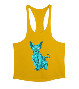 Uzaylı mavi köpek fitness Erkek Tank Top Atlet