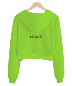 üzğün mutlu sweatshirt Kadın Crop Hoodie Kapüşonlu Sweatshirt