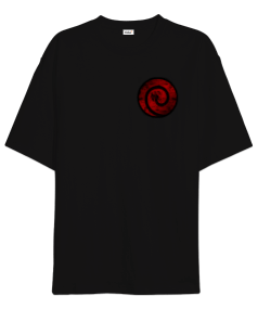 uzumaki desenli Oversize Unisex Tişört