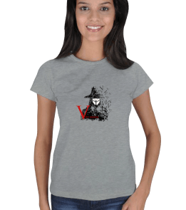 V For Vendetta Tasarımlı Kadın Tişört