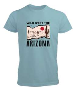 Vahşi Batı Arizona - Wild West Su Yeşili Erkek Tişört