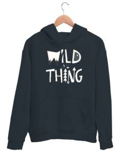 Vahşi Dünya Düşünce - Wild Thing Füme Unisex Kapşonlu Sweatshirt