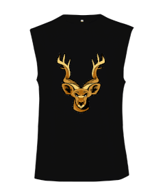 Vahşi geyik fitness motivasyon Kesik Kol Unisex Tişört