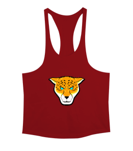 Vahşi güçlü mavi gözlü puma fitness motivasyon Erkek Tank Top Atlet