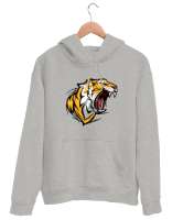 Vahşi Kaplan - Tiger Gri Unisex Kapşonlu Sweatshirt - Thumbnail