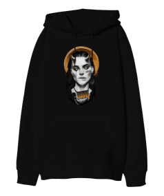 Vampir Kız Oversize Unisex Kapüşonlu Sweatshirt