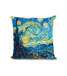 Van Gogh Starry Night Lacivert Kare Yastık