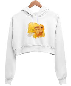 VAN GOOGH Kadın Crop Hoodie Kapüşonlu Sweatshirt