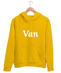 Van Sarı Unisex Kapşonlu Sweatshirt