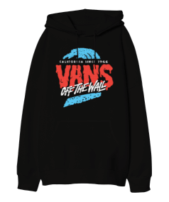 Vans Tasarım Baskılı Oversize Unisex Kapüşonlu Sweatshirt