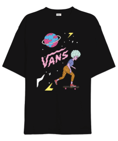 Vans Tasarım Baskılı Oversize Unisex Tişört