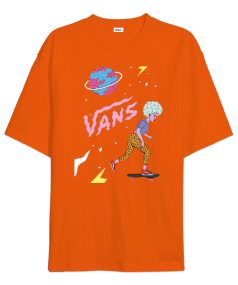 Vans Tasarım Baskılı Oversize Unisex Tişört