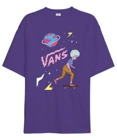 Vans Tasarım Baskılı Oversize Unisex Tişört